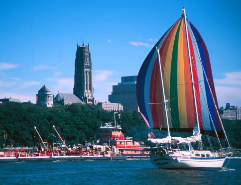 Prelude sailing by Riverside church